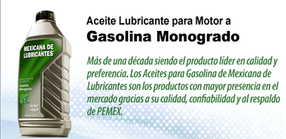 Aceite Lubricante para Motor a Gasolina Monogrado
